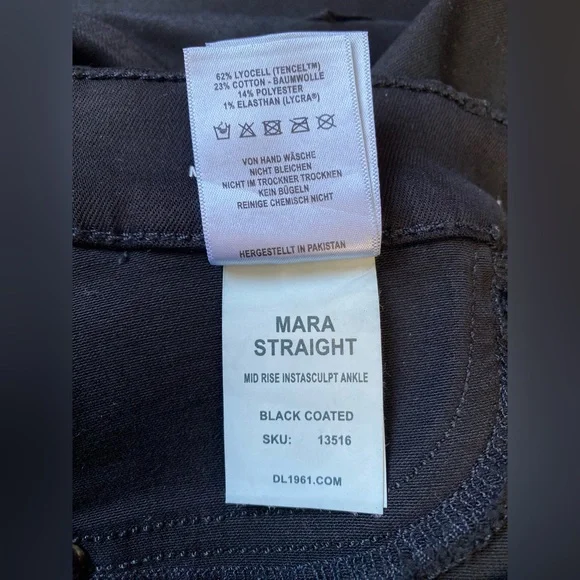 DL1961 Women's Mara Straight Mid Rise Instasculpt Ankle Jeans Size 28 - Picture 14 of 16